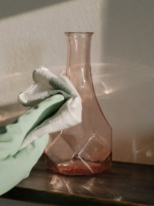 A clear vase with flowers is a timeless accent to any room, but soon the water can go cloudy, and the sides start to look like they need a clean.